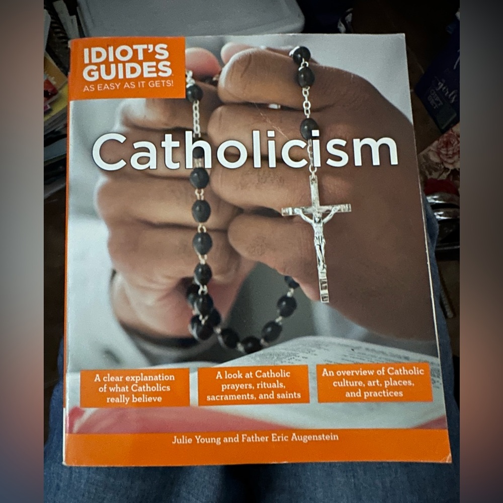 Idiot's Guides Catholicism Paperback - Orange & White Cover